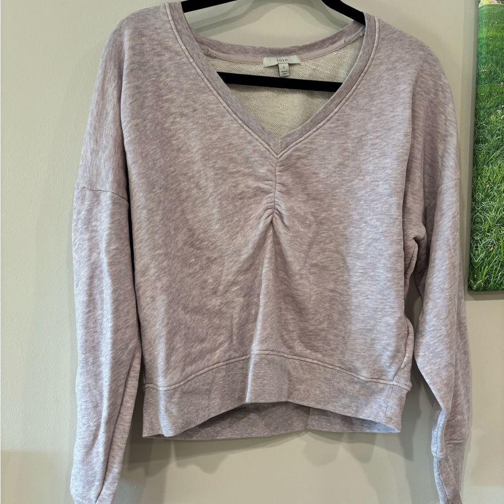 Joie V Neck Scrunch Crew Neck